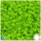 BeadTin Lime Roe Frosted 6mm Round Plastic Craft Beads (500pcs)